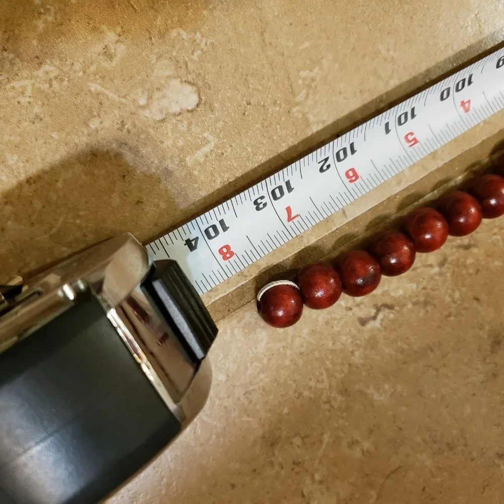 2 Strands Wood Red Beads Beaded Christmas Garland ~18' Total, 104